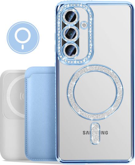 Avizar Diamond Case Samsung Galaxy A56 Magsafe Outline Strass Blue