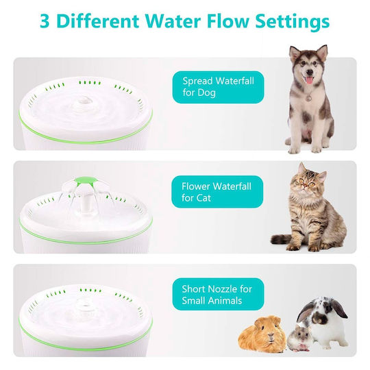 Wasserspender / Brunnen für Hund & Katze in Weiß Farbe