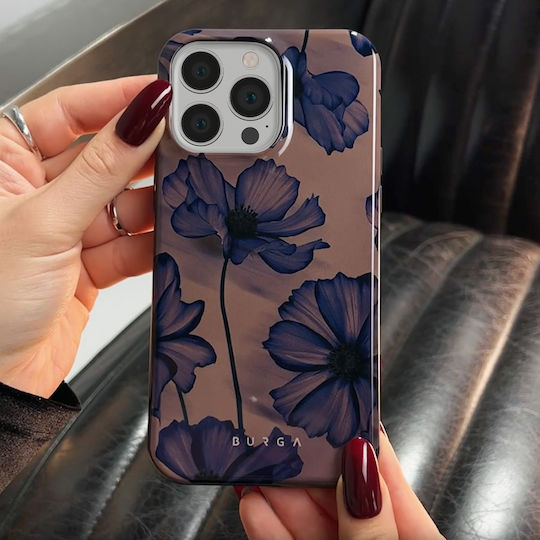 Burga Magsafe Case for iPhone 13 Pro Elegant Velvet Night Pattern Dark Purple