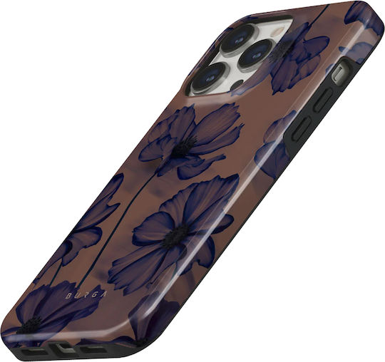 Burga Magsafe Case for iPhone 13 Pro Elegant Velvet Night Pattern Dark Purple