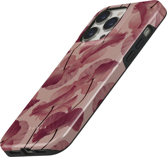 Burga Case Iphone 14 Pro Max Elegant Tender Kiss Pattern Burgundy