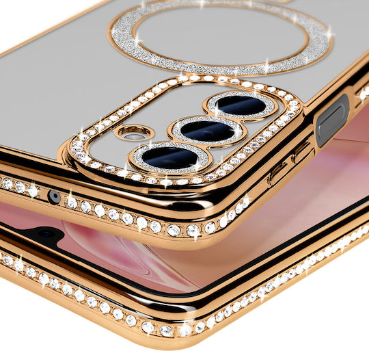 Avizar Diamond Case Samsung Galaxy A16 Magsafe Contour Strass Gold
