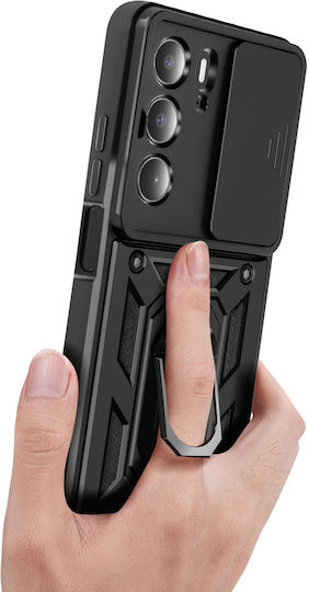 Avizar Hülle Realme 14x Magnetischer Ring Kameraschutz Schwarz