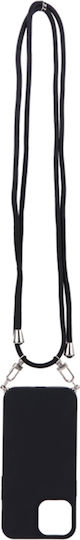 Eko Case iPhone 12 12 Pro Șnur Nailon Lanț Rășină Negru