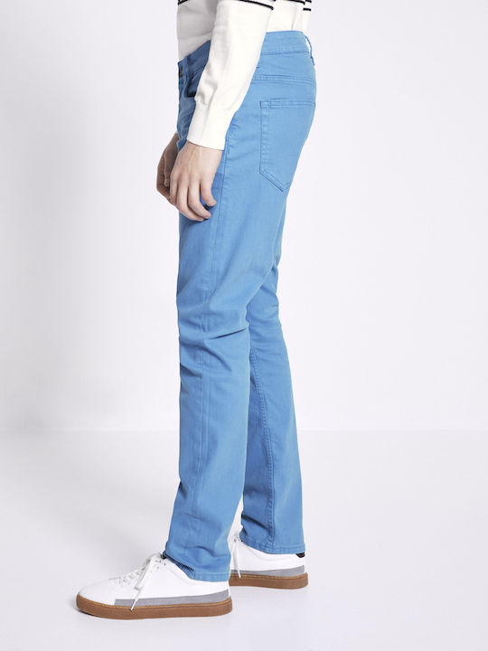 Celio Pantaloni Bărbați 5 Buzunare Jopry Albastru
