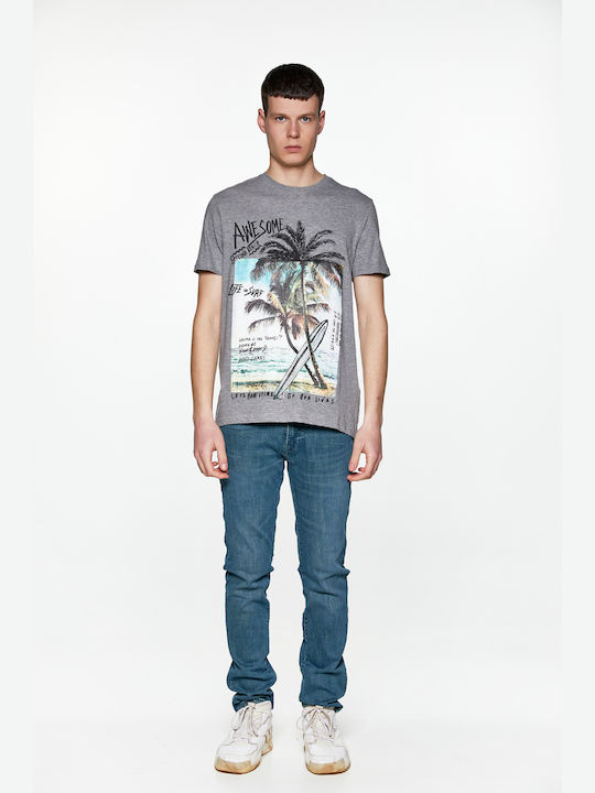 Celio T-shirt Gewavi Gris Chine