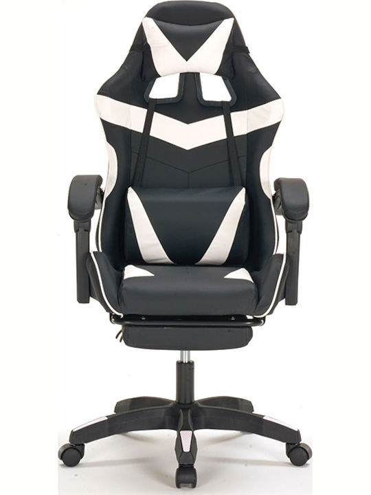 Zita Plus A9937 Artificial Leather Gaming Chair with Footrest Black