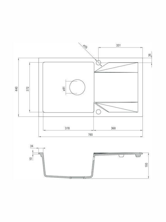 Deante Kitchen Faucet Counter Gray