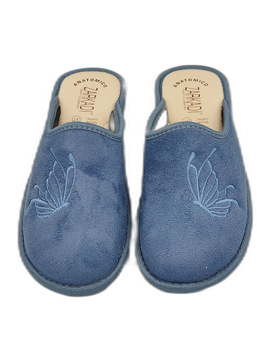 Zarkadi 924 Camoscio Women's Winter Slippers Blue Avion