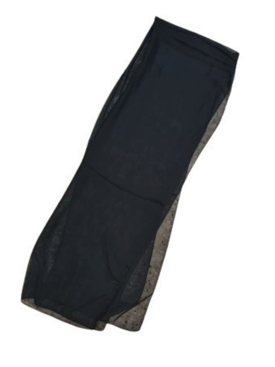 Fular Eșarfă Lungă 160×50cm Neagră Fular Eșarfă Lungă 160×50cm Neagră