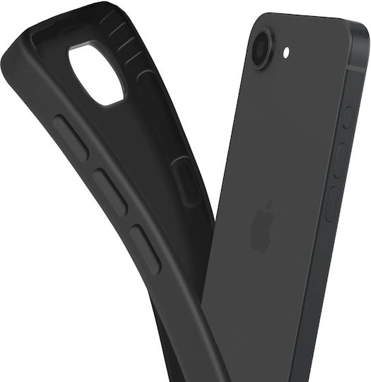 Akashi Case Iphone 16e Silicone Flexible Gum Touch Black