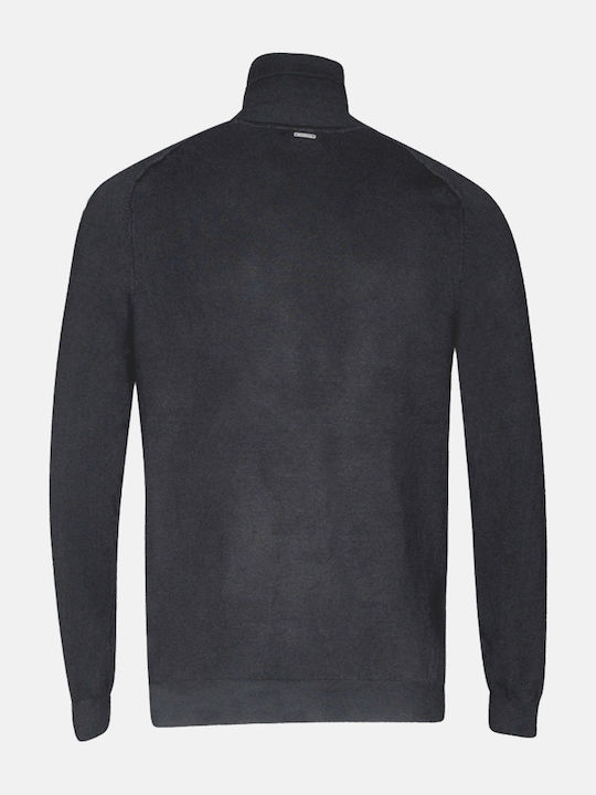 Antony Morato Sweater Turtle Collar Jacquard Stripe Black