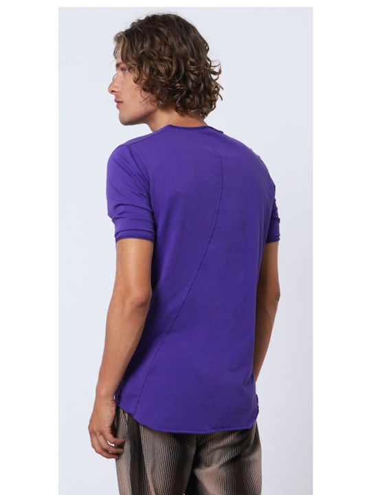 Bluza Violet Cusătură Laterală Pe Spate