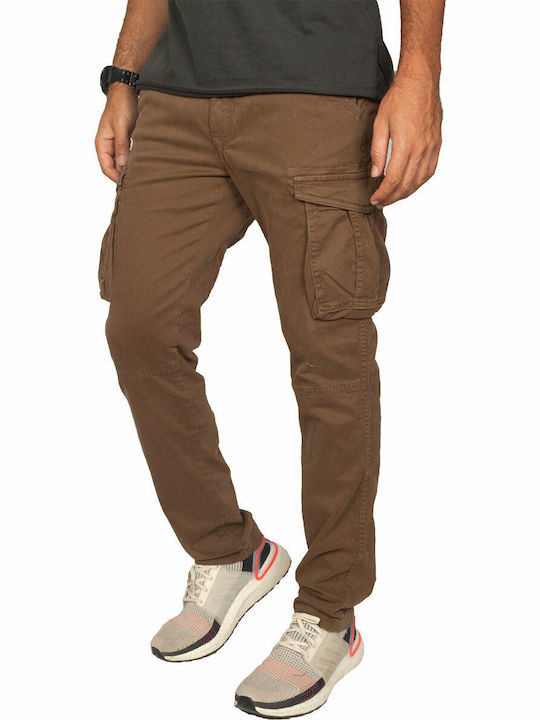 Scinn Cargo Παντελόνι Pilot Καφέ Ανδρικό Slim Fit 221-92-sp153-br
