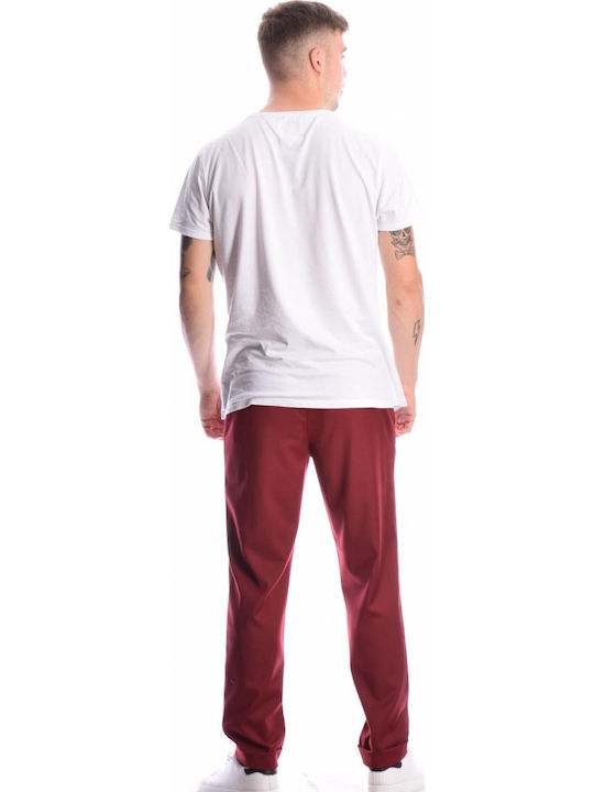 Μπορντό Υφασμάτινο Παντελόνι Ρεβέρ