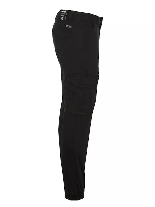 Oxygen Herrenhosen Schwarz Cargo Pant mit Gummizug 41117
