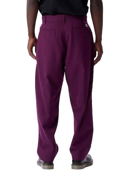 Pantaloni Obey Fubar Pleated Sfeclă