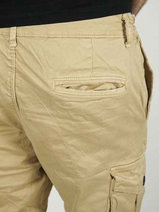 Cosi Ανδρικό Βαμβακερό Παντελόνι Giudi Μπεζ Slim Fit 60-1giudi 97% Βαμβάκι 3% Ελαστάνη