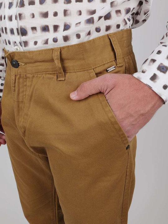 Explorer Herrenhosen Chino Beigen Seitentaschen Normale Passform W15-pa-1005. Beige