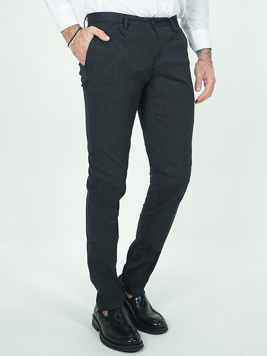 Italian Job Ανδρικό Βαμβακερό Παντελόνι Γκρι Slim Fit 725287/07 90% Βαμβάκι 7% Πολυεστέρας 3% Λύκρα