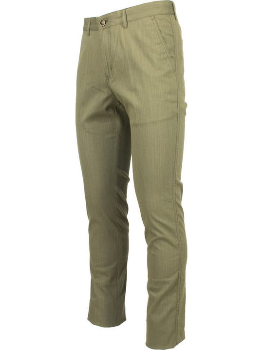 New York Tailors Ανδρικο Παντελονι Chinos Slim Λαδι Passy-green