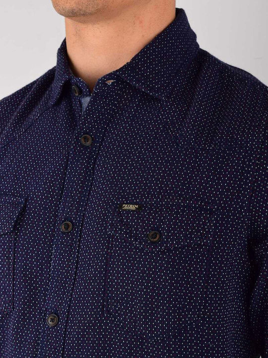 Petrol Cămașă 100% Bumbac Micromodel Buzunare Față M-fw16-sil551.590 Capri Albastru Închis Petrol Cămașă 100% Bumbac Micromodel Buzunare Față M-fw16-sil551.590 Capri Albastru Închis