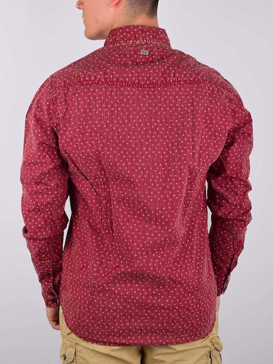 Petrol Shirt Long Sleeve M-fw15-sil467.349 Maroon