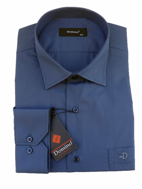 Ανδρικο Μακρυμανικο Πουκαμισο Domino 22.502-014 Blue Raf