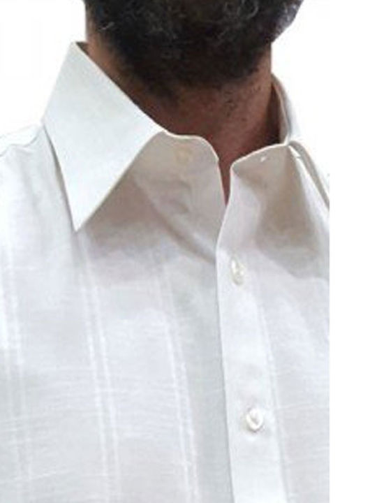 3b Groups Men's Shirt Short Sleeve Narrow Fit Slim Fit White
