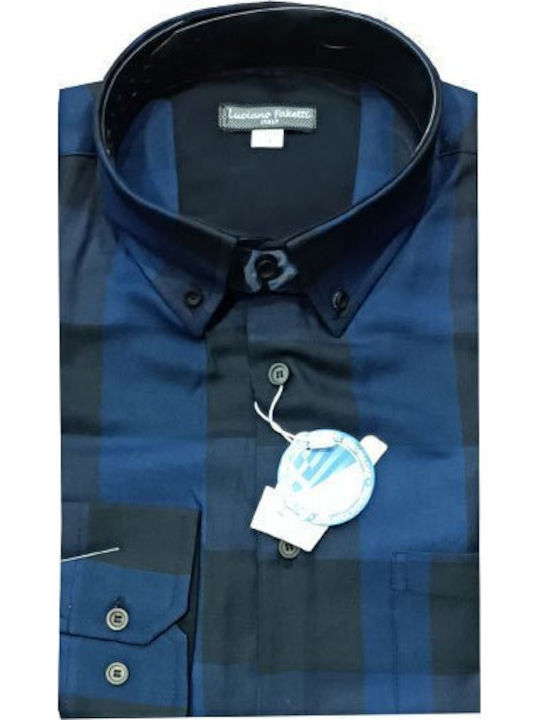 Luciano Faketti Shirt In Fashion Luciano Faketti Checked Blue