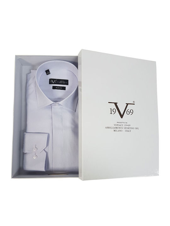 19v69 Versace Abbigliamento 11.29 Barletta Lilac Regular Fit Men's Shirt Pink