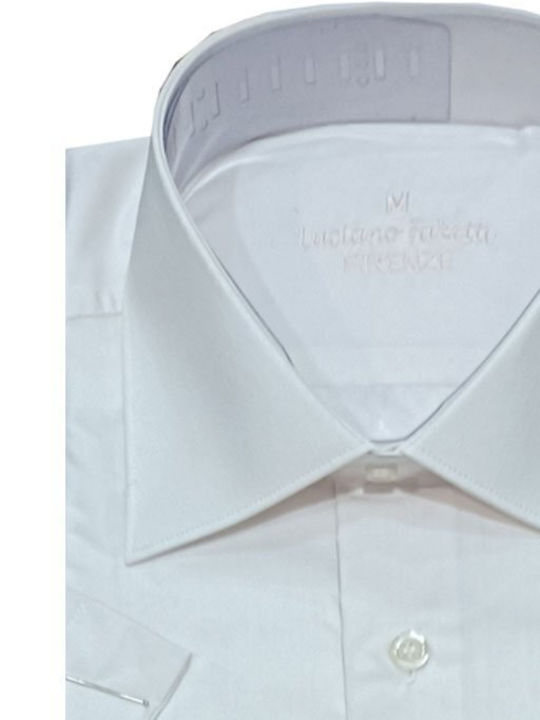 Luciano Faketti Men's Shirt Short Sleeve White