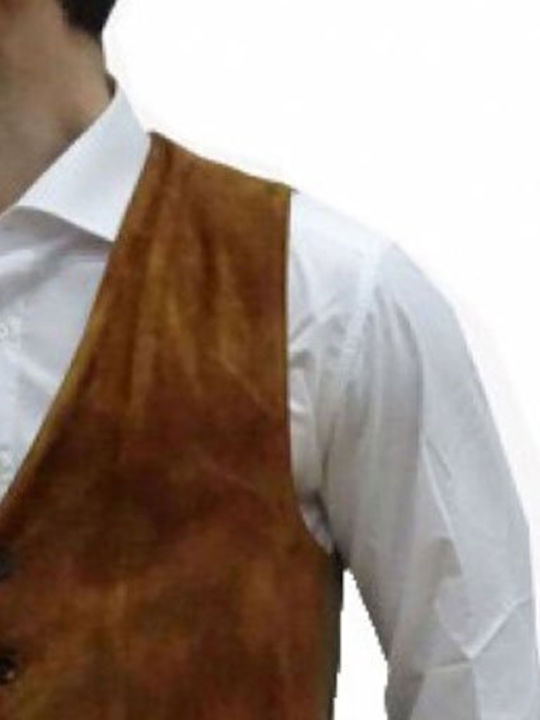 Luciano Faketti Vest Luciano Faketti Suede Flokos Colour Tan