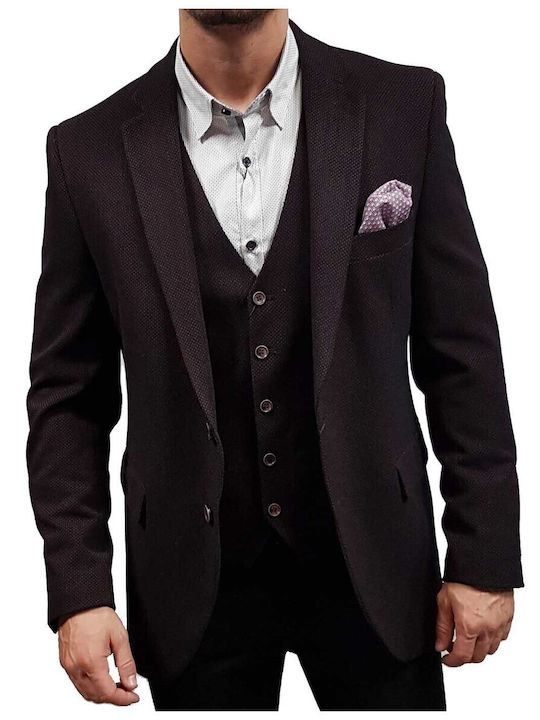 A.miro Yg26-5400 Bordeaux Σακάκι Black