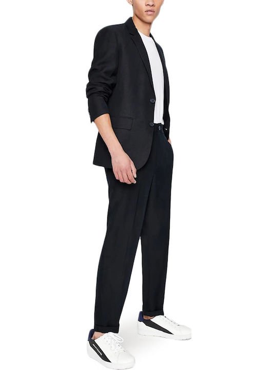 Single Breasted Blazer Men Armani Exchange Μπλε 8nzg15-znfnz-1583