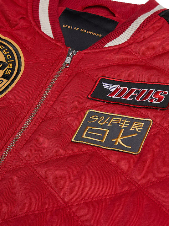 Deus Ex Machina 'Supporters' Men’s Jacket Dmp236705-rdb Rdb/Red-Black