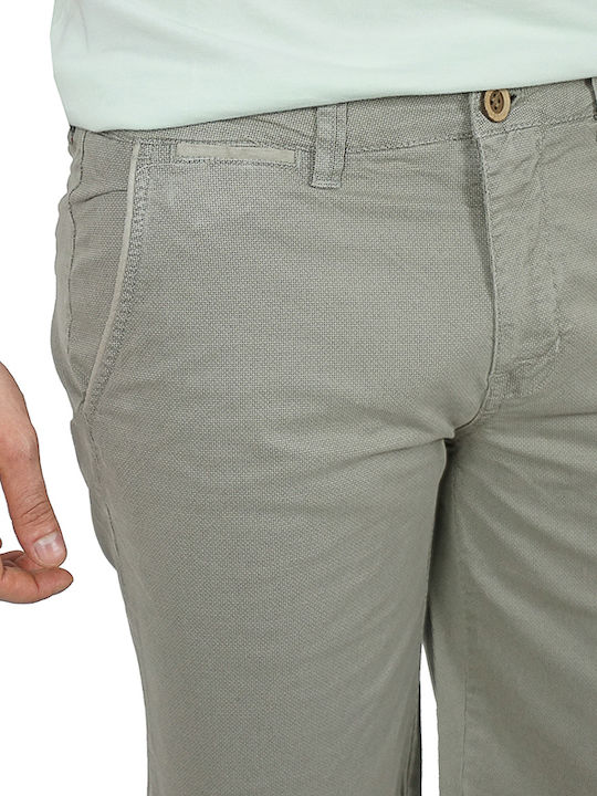 Lexton Herren Chino Shorts Beigen Slim Fit 10.25 H 97% Baumwolle 3% Elastan