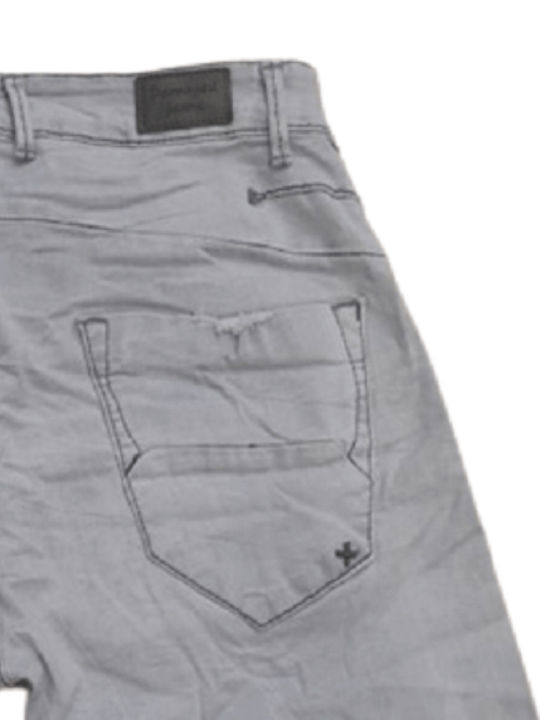 Pantaloni Scurți Denim Deteriorați Db31d Gri Gri