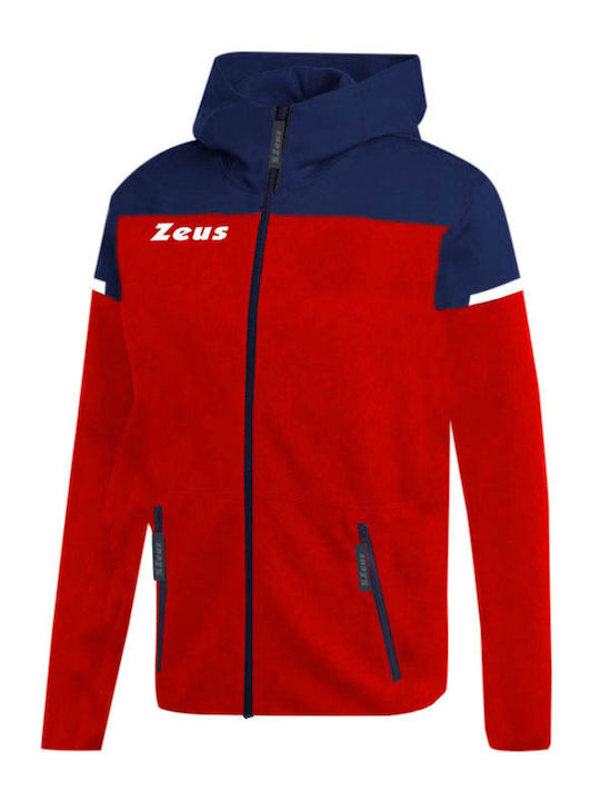Ζακέτα Zeus Felpa Tech Bikolor Κόκκινο Μπλε 339202