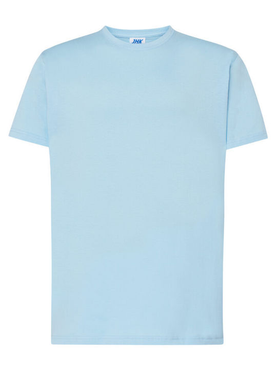 Jhk T-Shirt Kurzärmeliges Herren T-Shirt 100% Baumwolle Hellblau Tsra150