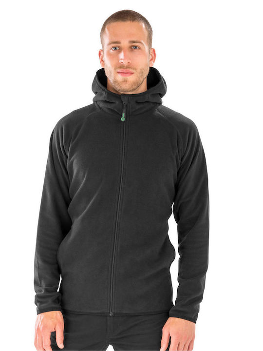 Ανδρική Μπλούζα Μακρυμάνικη Recycled Microfleece Result R906x Black
