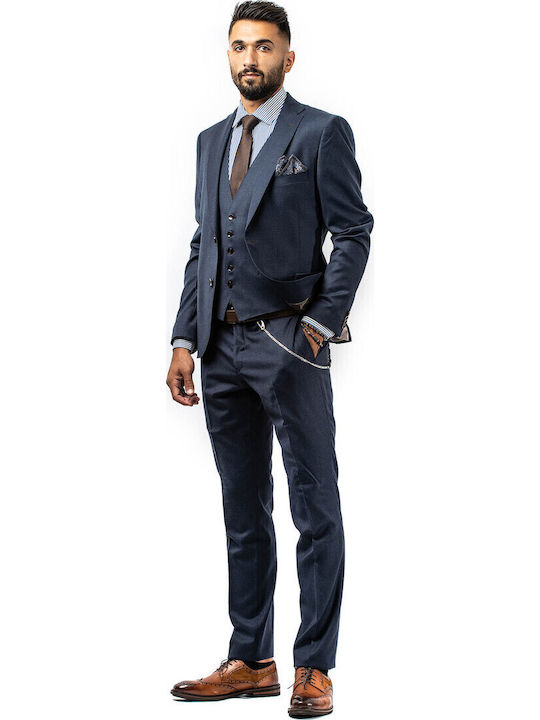 Fragosto Suit Wool Navy