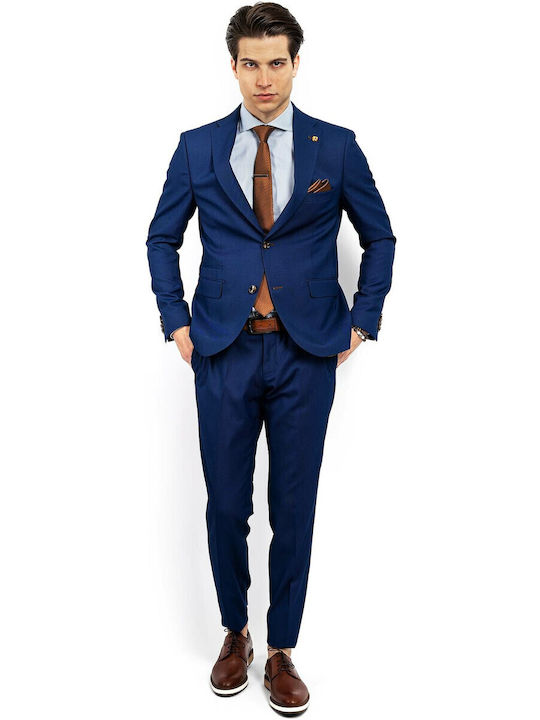 Fragosto Костюм Custom Fit Кралско Син