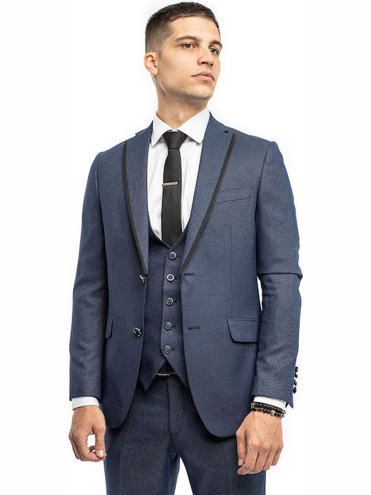 Fragosto Κοστούμι Smokin Slim Fit Blue