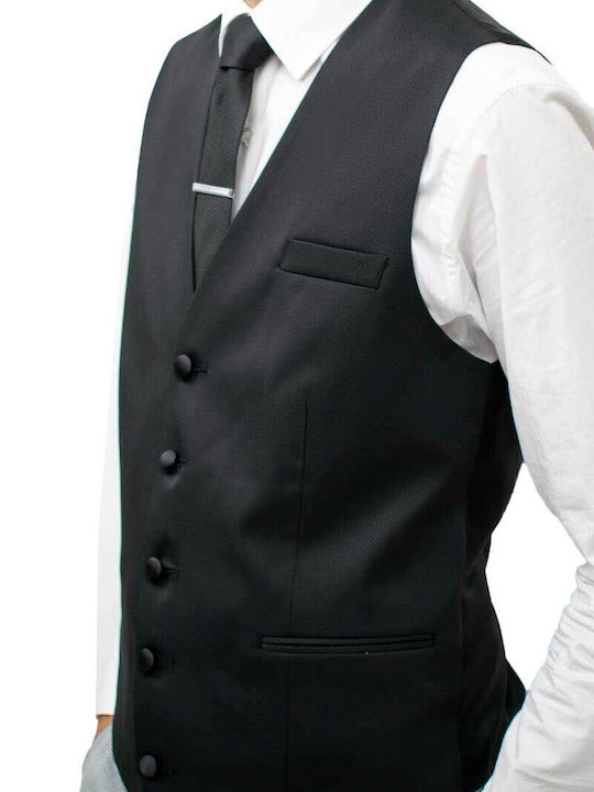 Men's Suit Vest Wedding Artisti Italiani 11579 S02p V Black