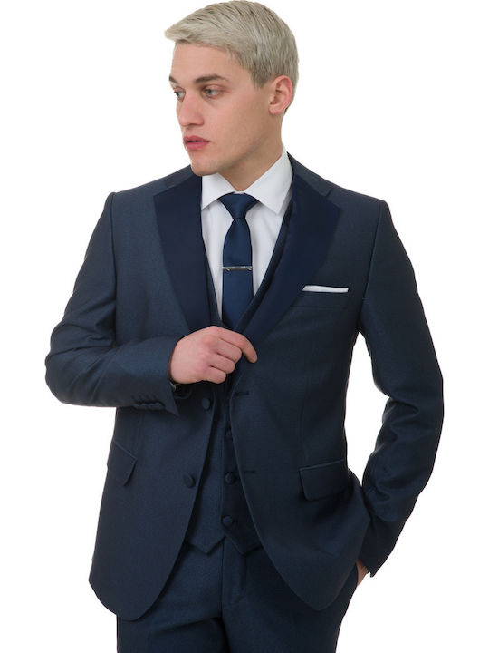Men's Suit Vest Wedding Italian Job 811604 02w V Blue