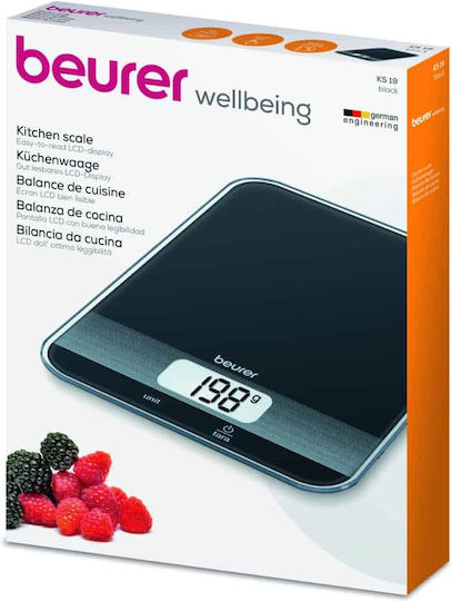 Beurer KS 19 Ψηφιακή Ζυγαριά Κουζίνας έως 5kg Black