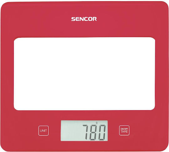 Sencor Digital Kitchen Scale Up To 5kg Red