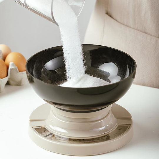 Nava Misty Analoge Küchenwaage mit Eimer bis 2kg Schwarze