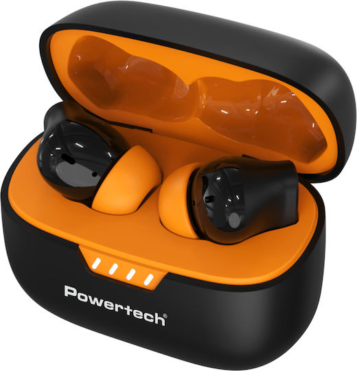 Powertech PT-1431 In-ear Bluetooth Handsfree Earphones with Charging Case Black